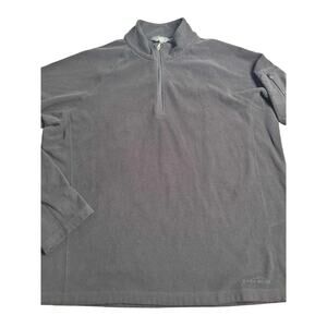 2691 Eddie Bauer 1/4‎ Zip Men's Fleece Pullover Black Large